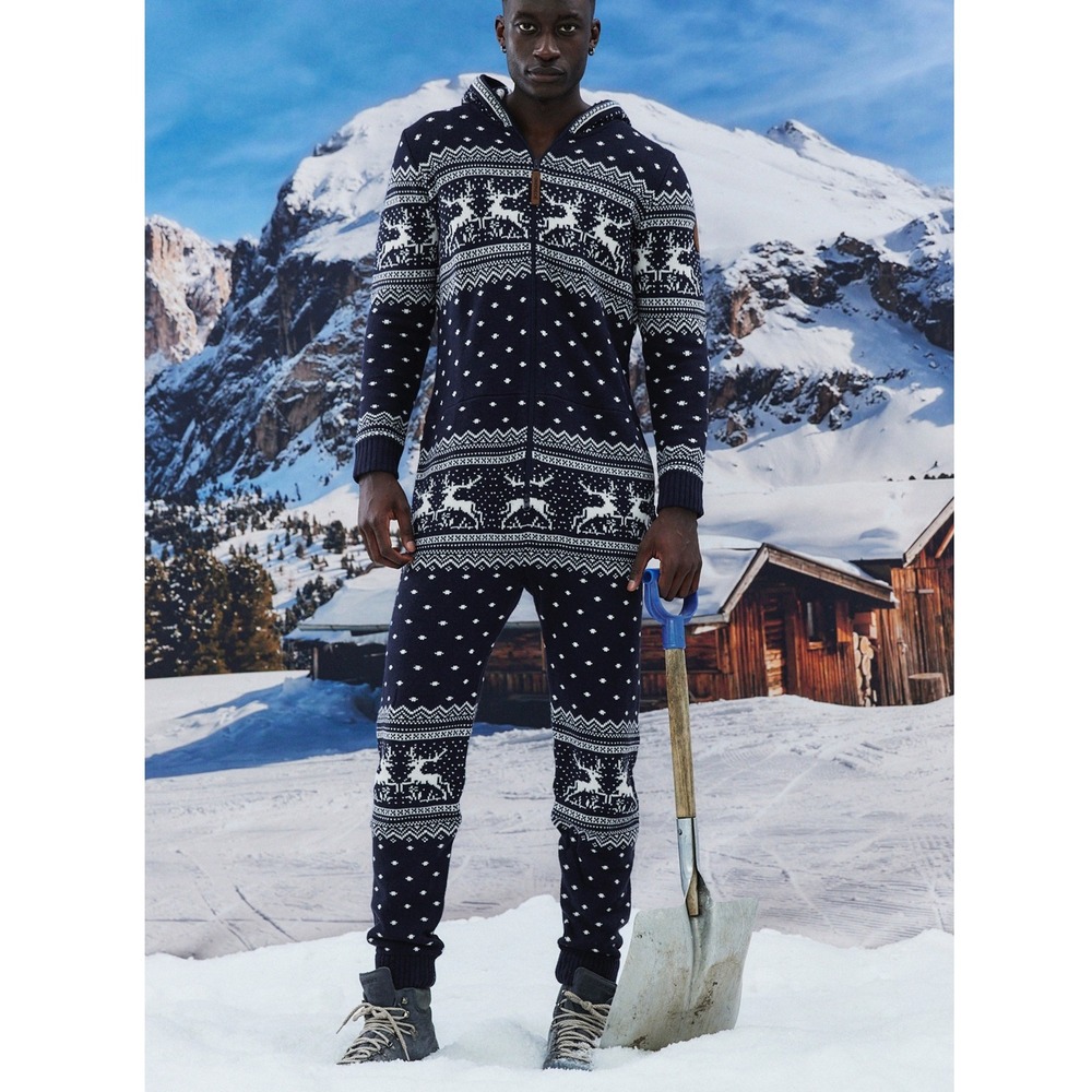 One Piece Norwegian‎ Holidays Are Coming Fair Isle Jumpsuit Onesie Nordic Skiing - Picture 13 of 13